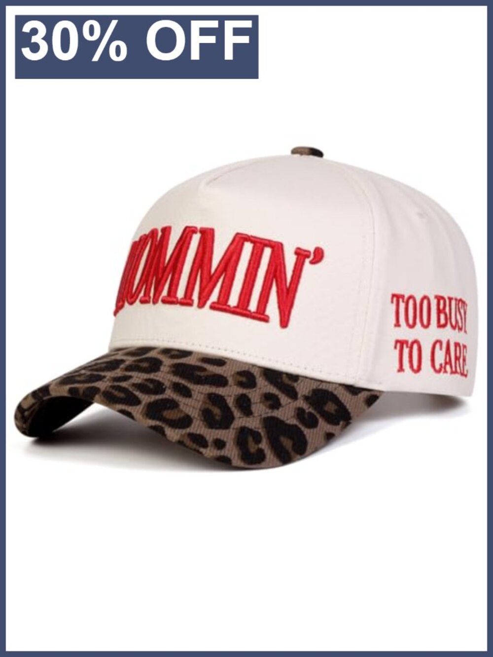Women's Mommin Trucker Hat Leopard Print Adjustable Baseball Cap